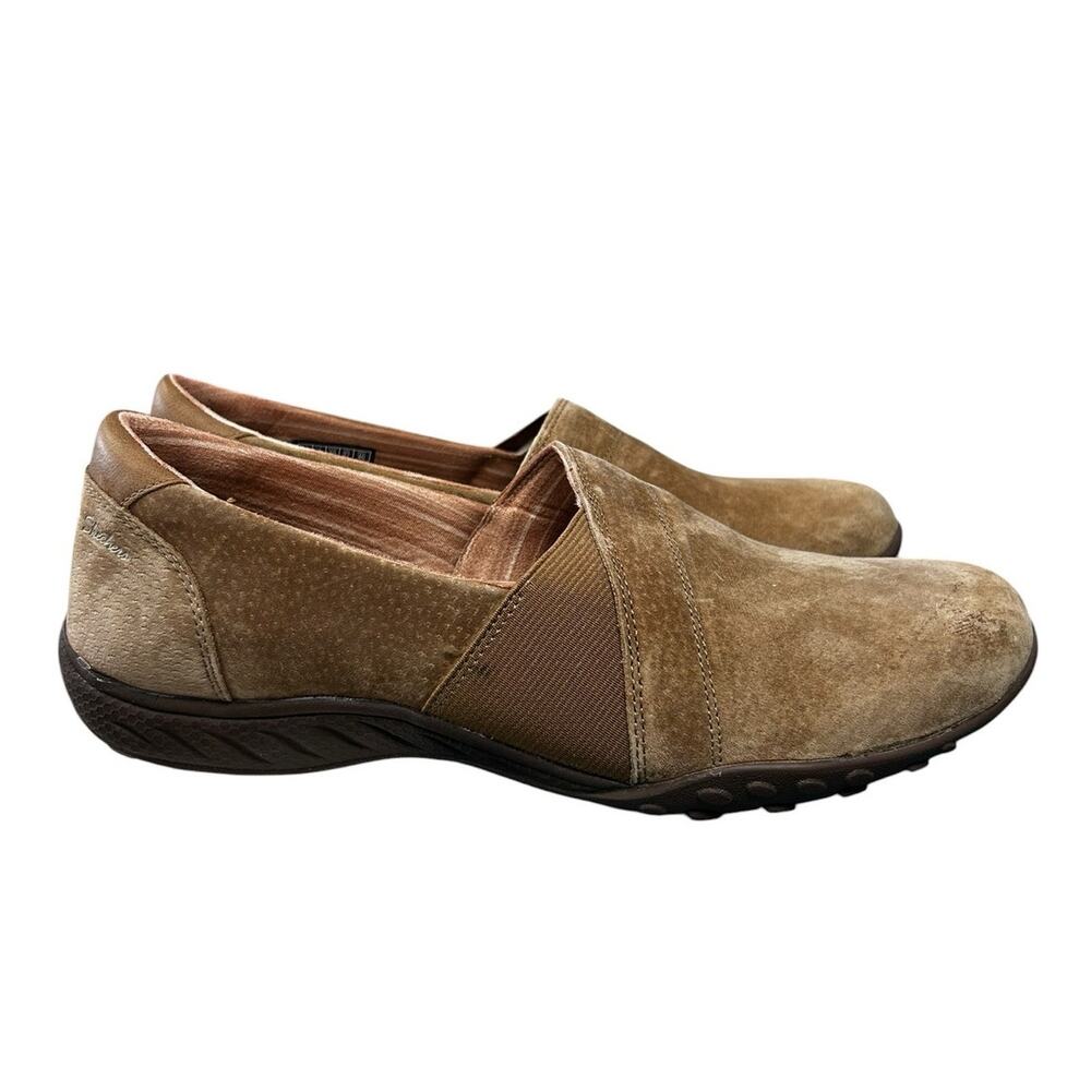 Skechers Desert Tan Air-Cooled Memory Foam Closed Toe Slip On Shoes Womens US 10